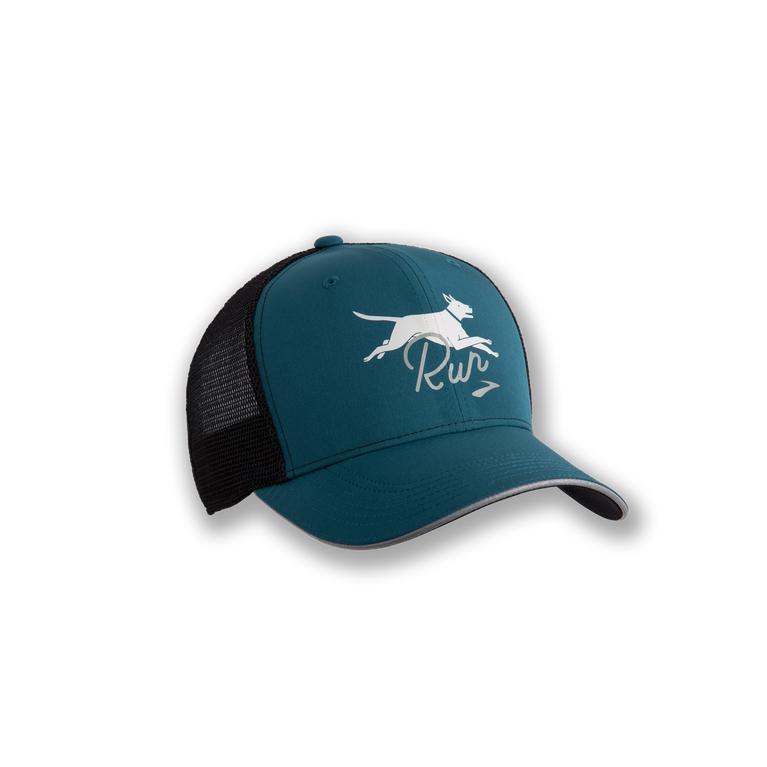 Brooks Women's Discovery Trucker Running Hat - Alpine/SteelBlue/Black (EBRN27198)